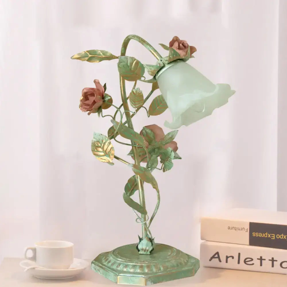 Green Rose Table Lamp