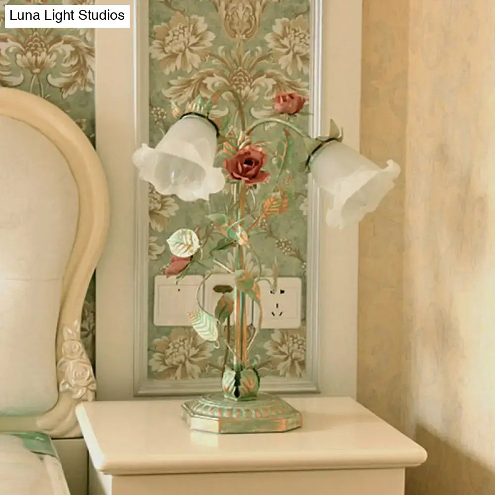 Green Rose Table Lamp