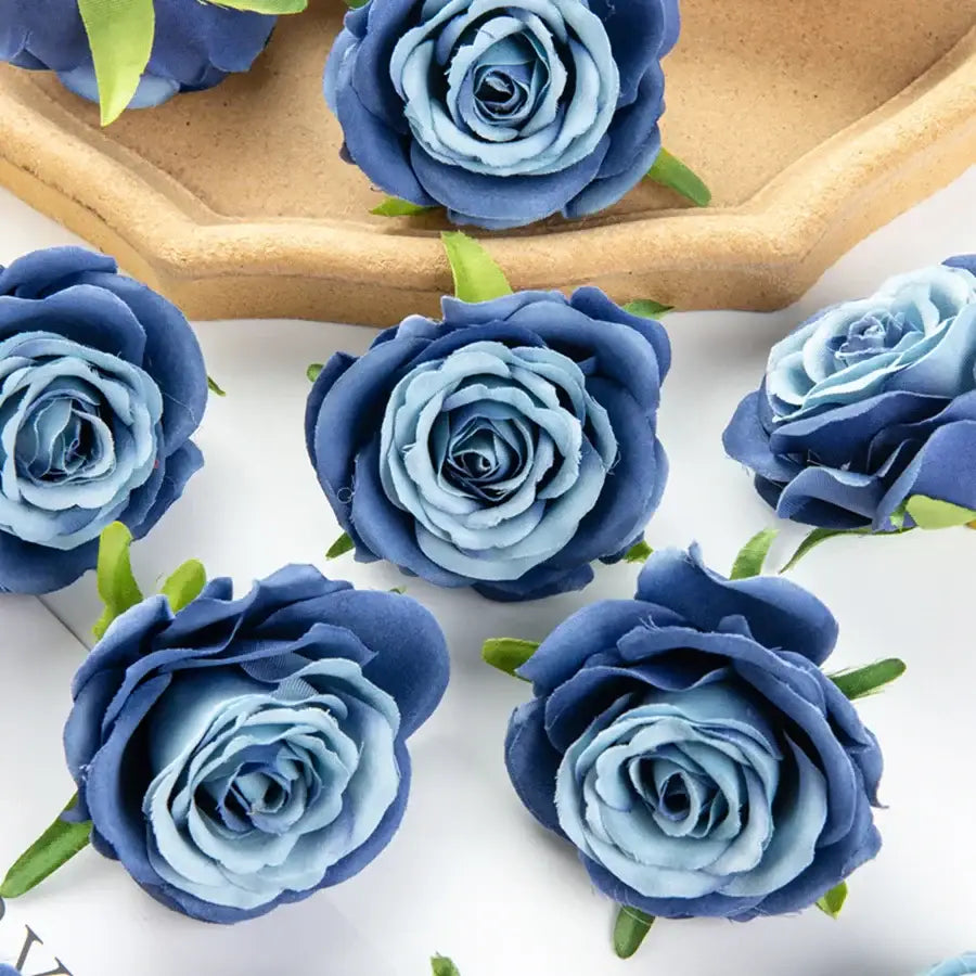 Silk Blue Rose Bouquet
