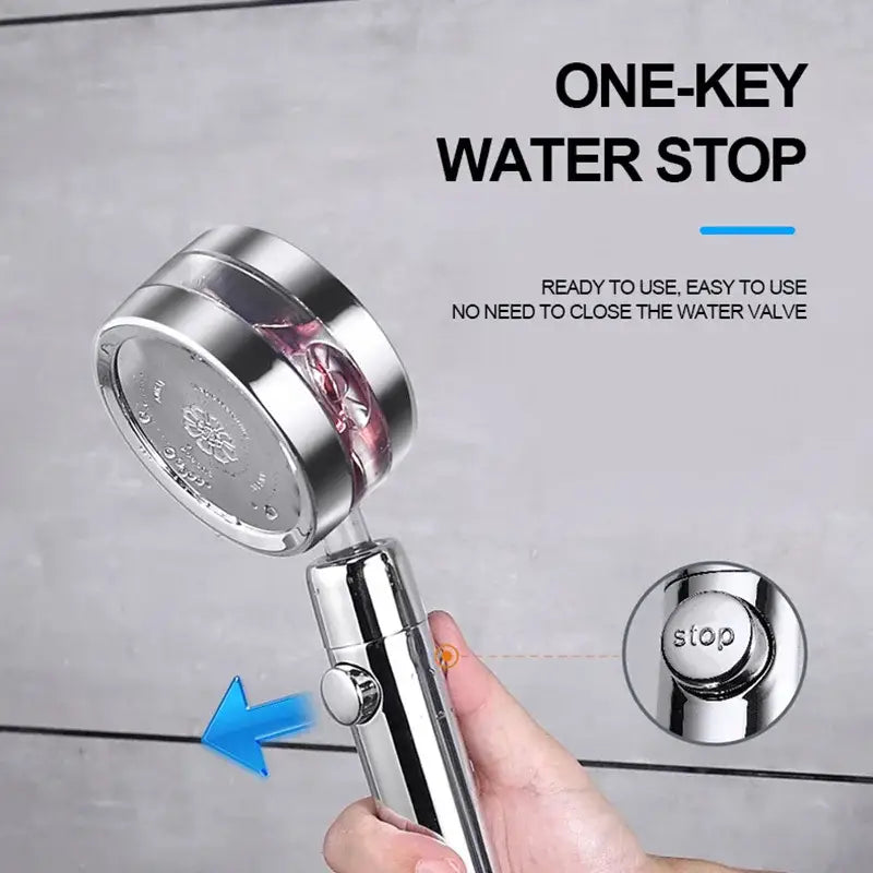 Silver Turbo Shower Head