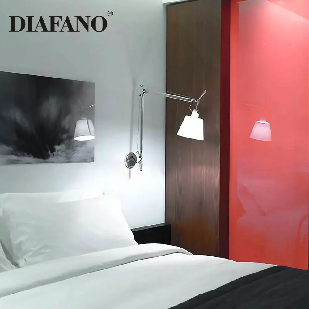 Silver Swing Arm Wall Lamp