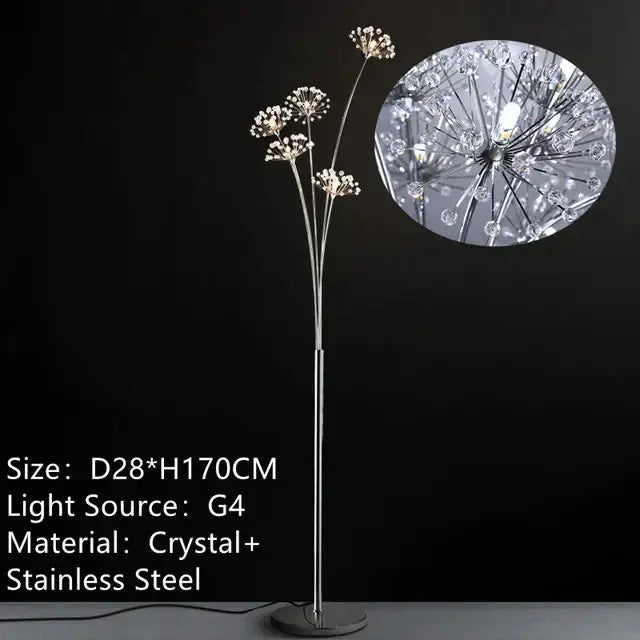 Crystal Dandelion Floor Lamp