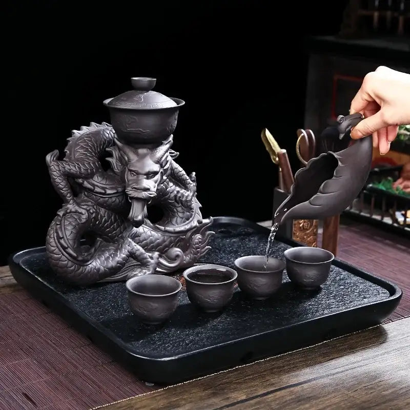 Silver Dragon Tea Set