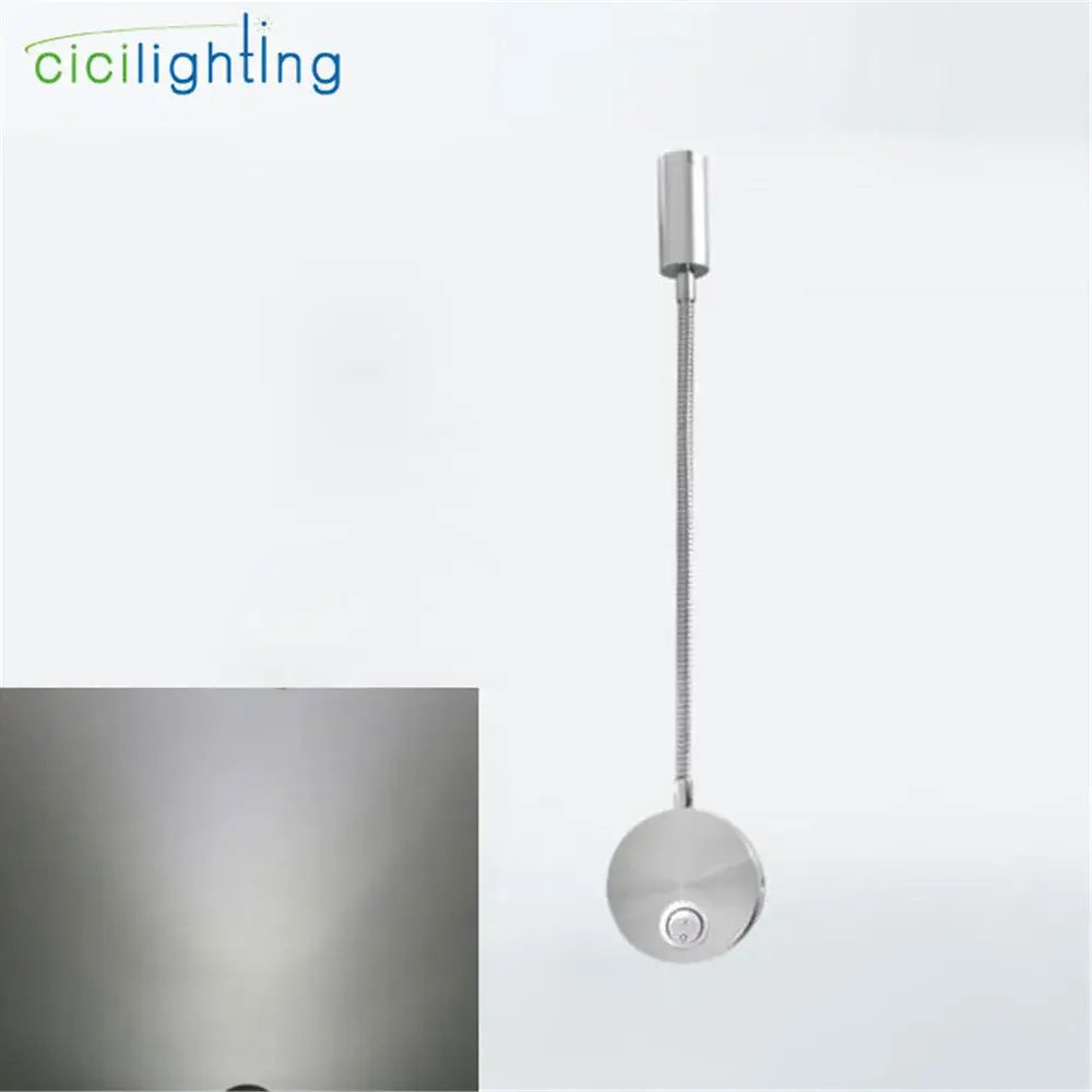 Silver Gooseneck LED Sconce