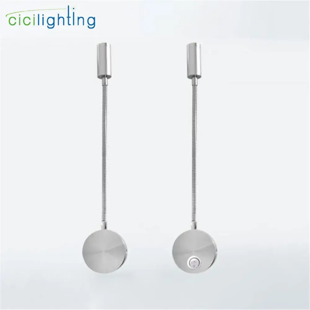 Silver Gooseneck LED Sconce