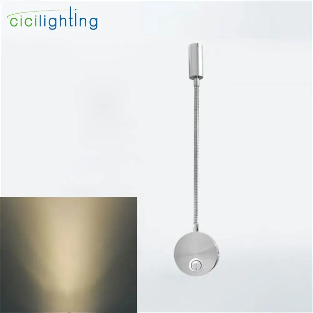 Silver Gooseneck LED Sconce