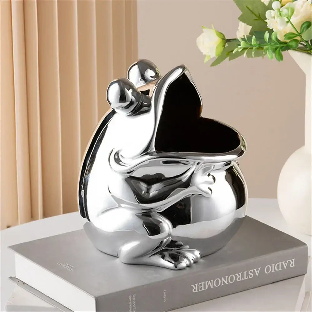 Green Ceramic Frog Box
