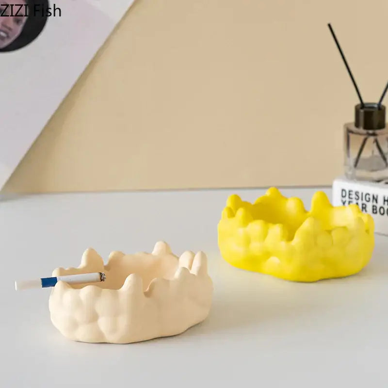 Textured Ceramic Bubble Ashtray