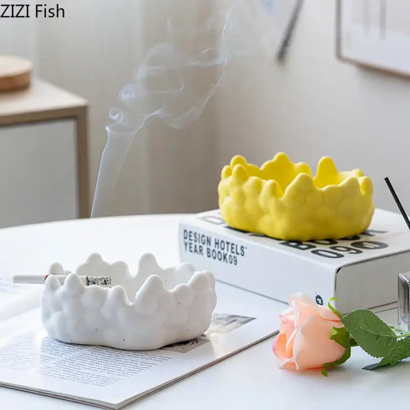 Textured Ceramic Bubble Ashtray