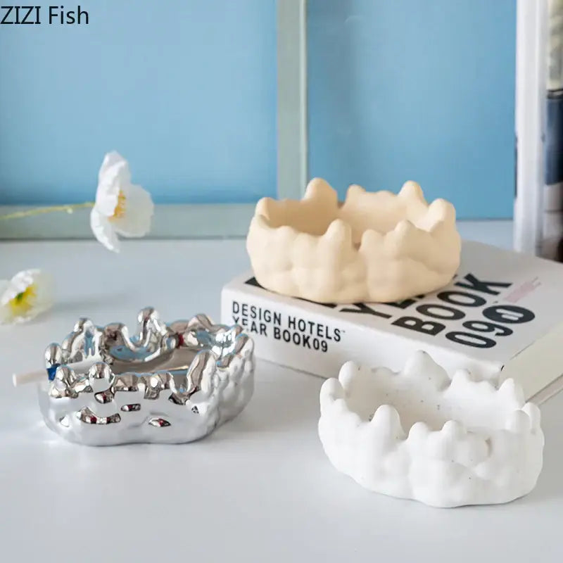 Textured Ceramic Bubble Ashtray