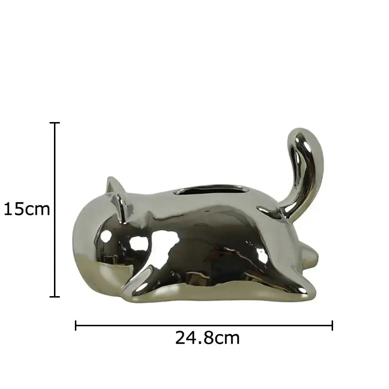 Yellow Cat Ceramic Tissue Box