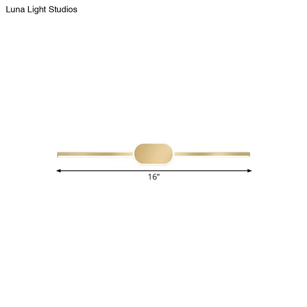 Gold Metal 31-Inch Vanity Sconce