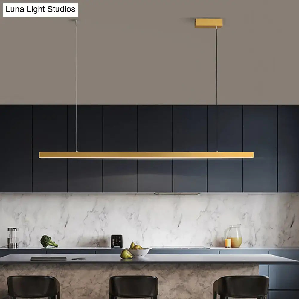 Gold Rectangular Pendant Light
