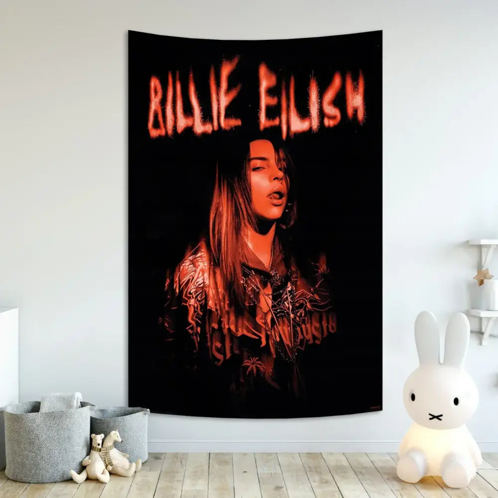 Boho Singer Tapestry Banner