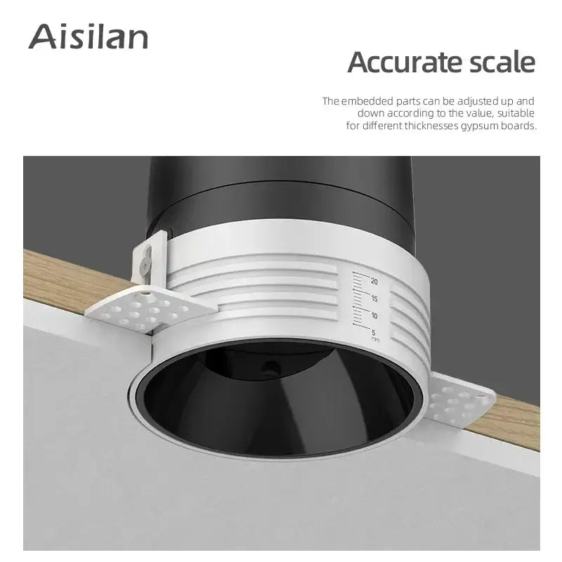 Black Frameless LED Downlight