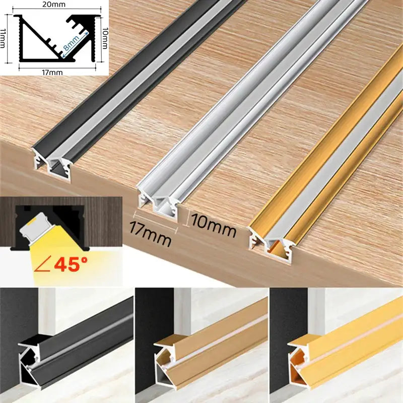 Black Aluminum Shelf Lighting