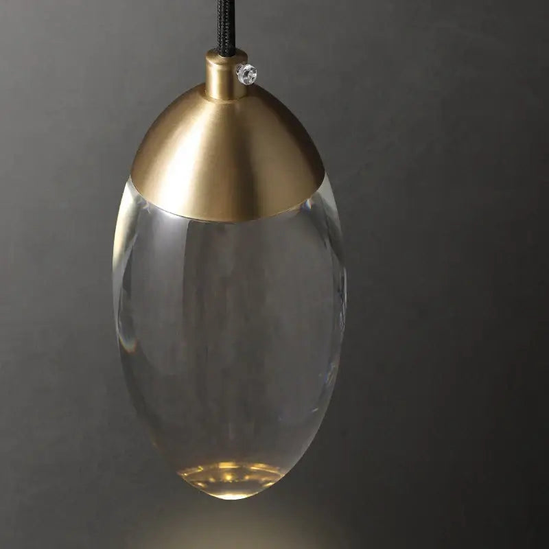 Brass Crystal LED Light