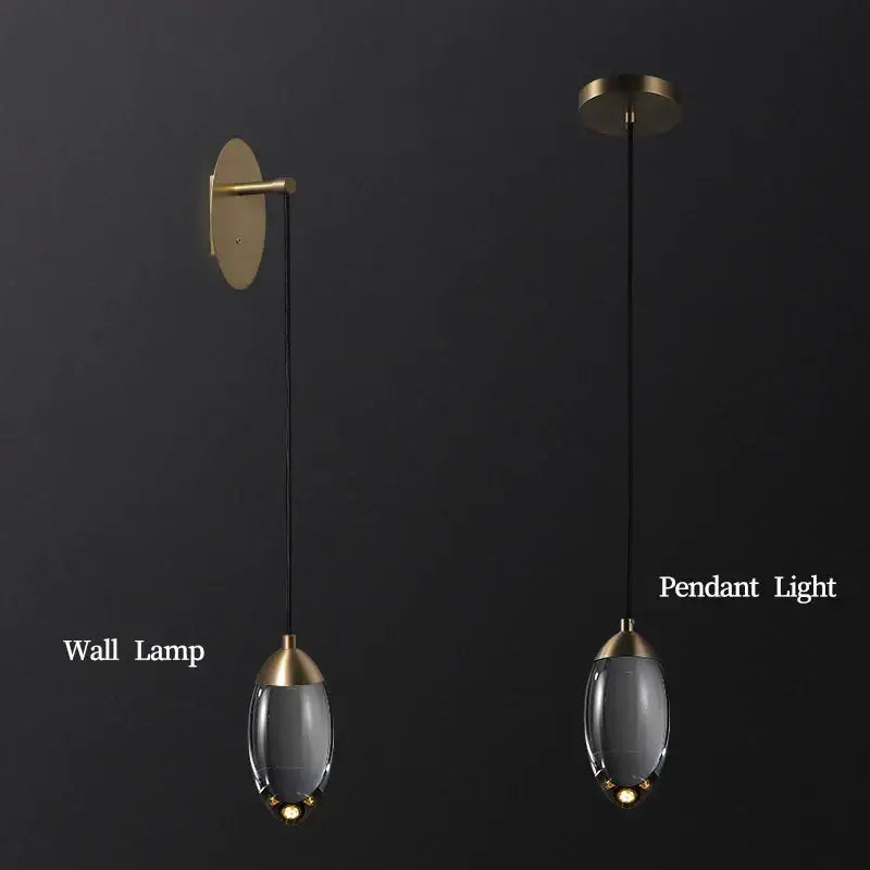 Brass Crystal LED Light