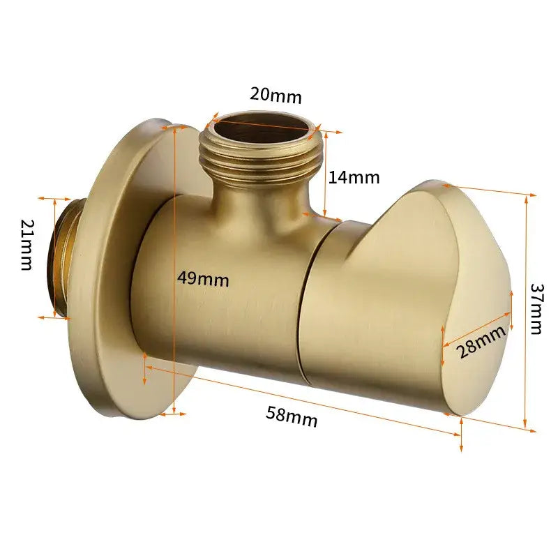 Brushed Gold Corner Valve