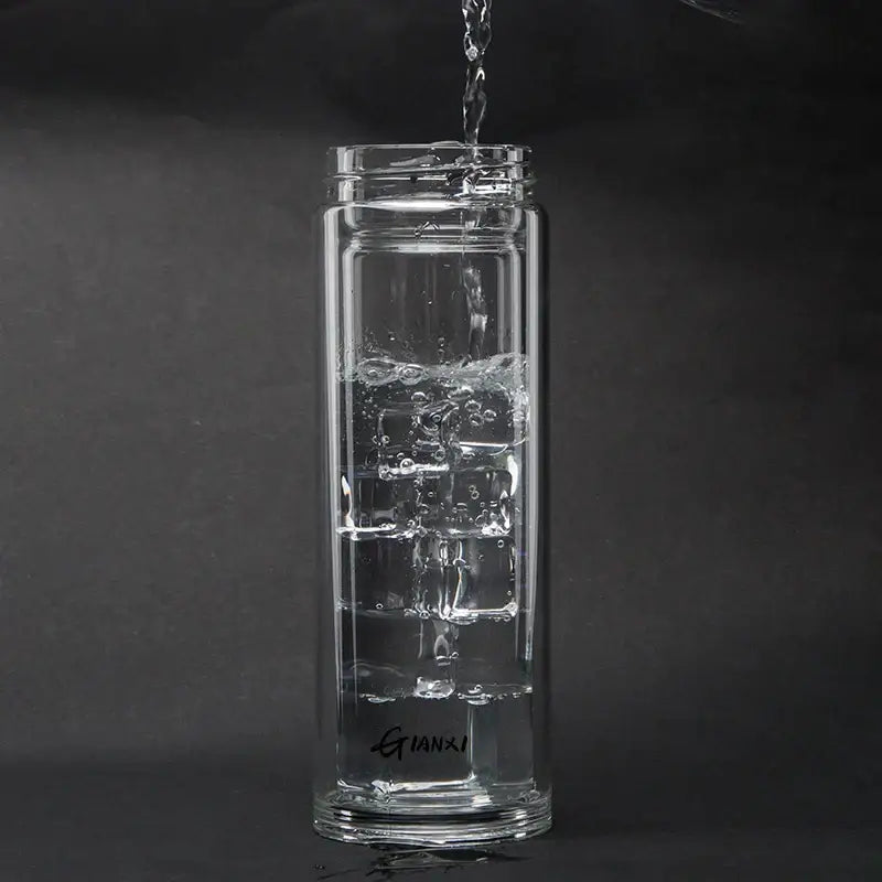 Glass Double-Walled Water Bottle