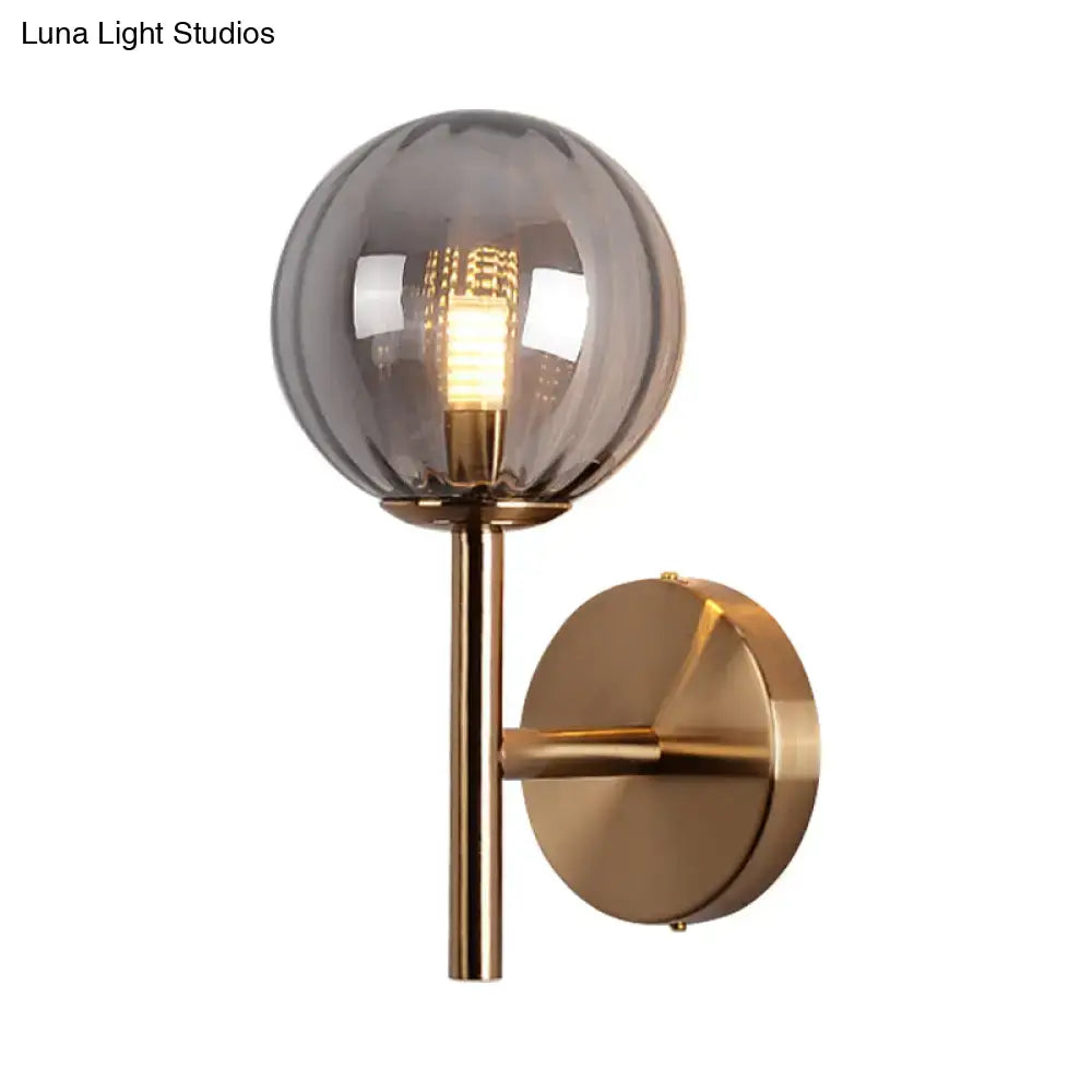 Amber Red Green Glass Wall Sconce