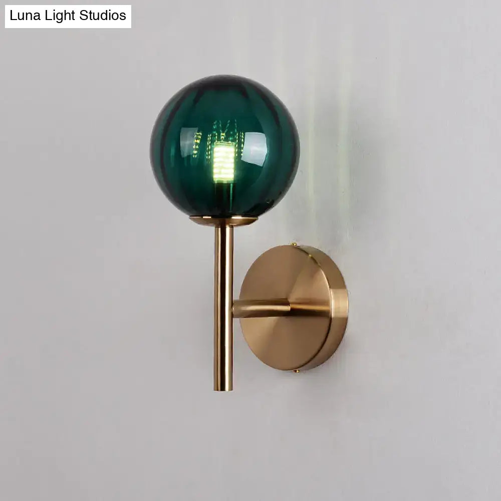 Amber Red Green Glass Wall Sconce