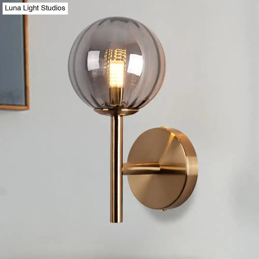 Amber Red Green Glass Wall Sconce