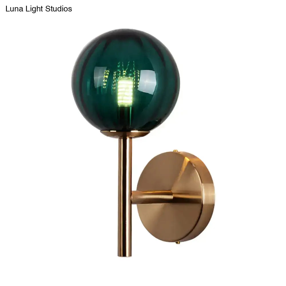 Amber Red Green Glass Wall Sconce