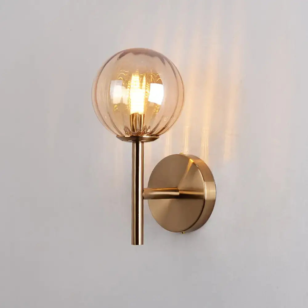 Amber Red Green Glass Wall Sconce