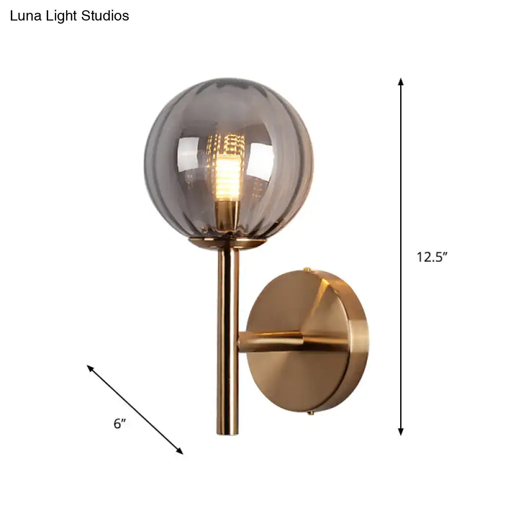 Amber Red Green Glass Wall Sconce