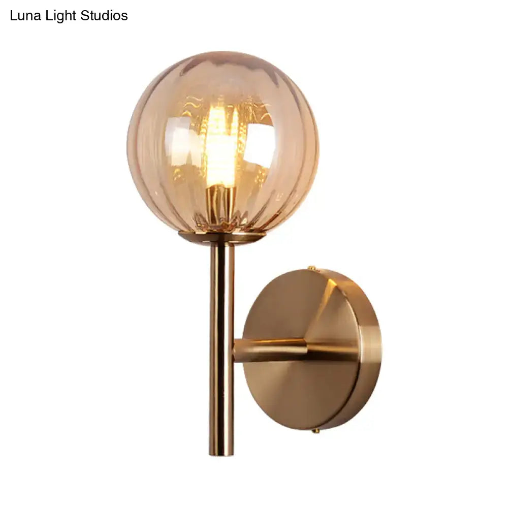Amber Red Green Glass Wall Sconce