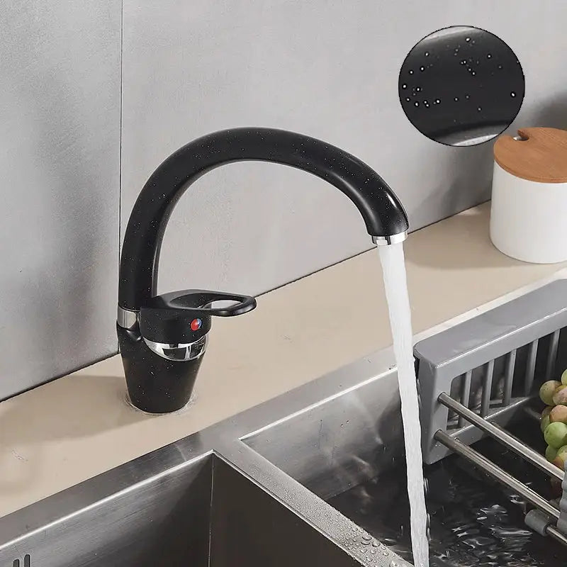 Black Chrome Kitchen Faucet Speckled Finish
