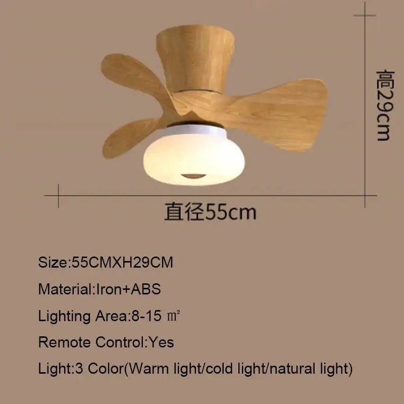 Wood Modern Ceiling Fan