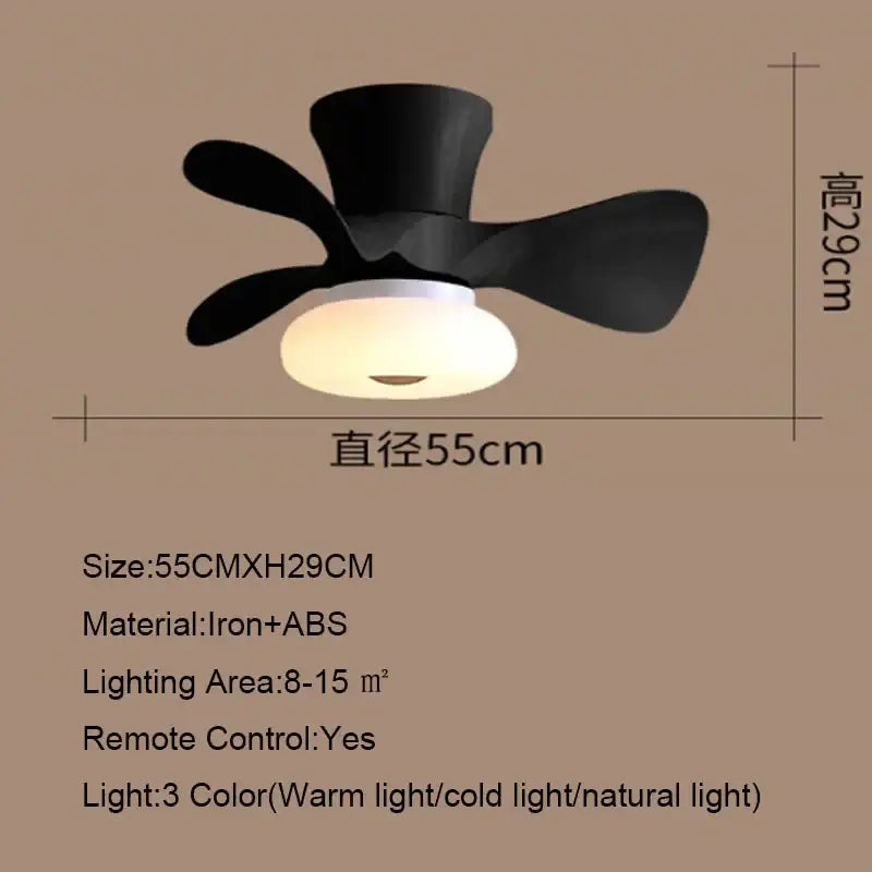 Wood Modern Ceiling Fan