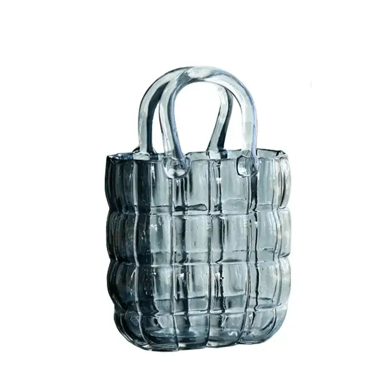 Amber Glass Handbag Vase