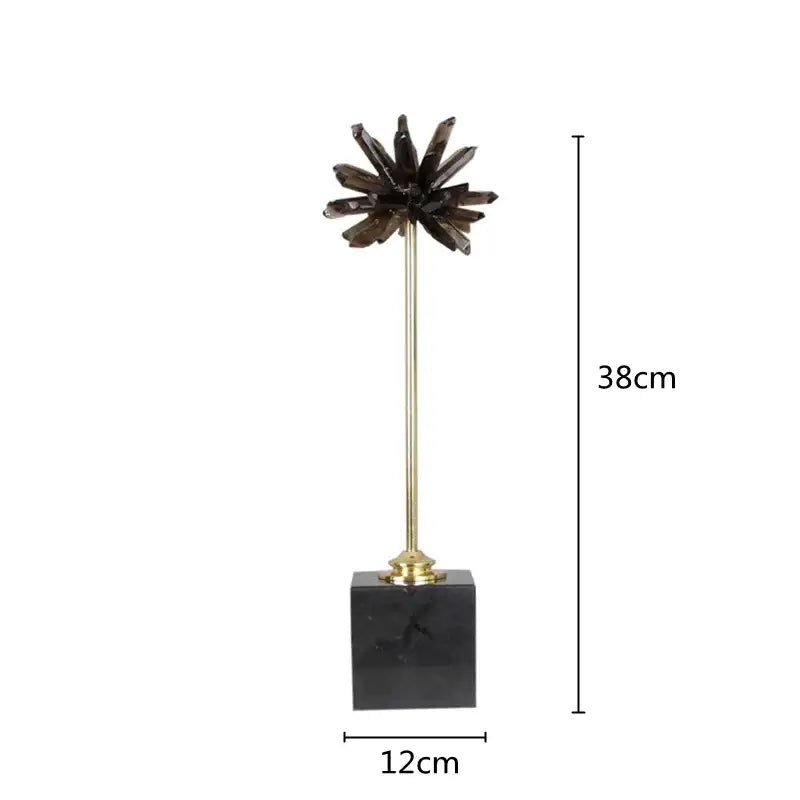 Quartz Crystal Flower Decor