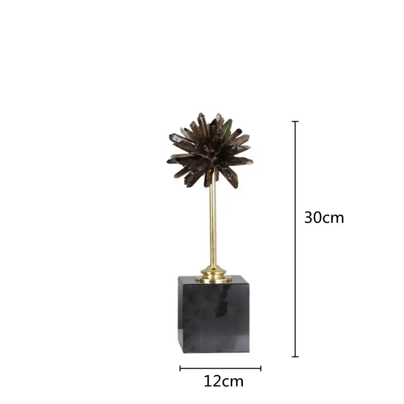 Quartz Crystal Flower Decor