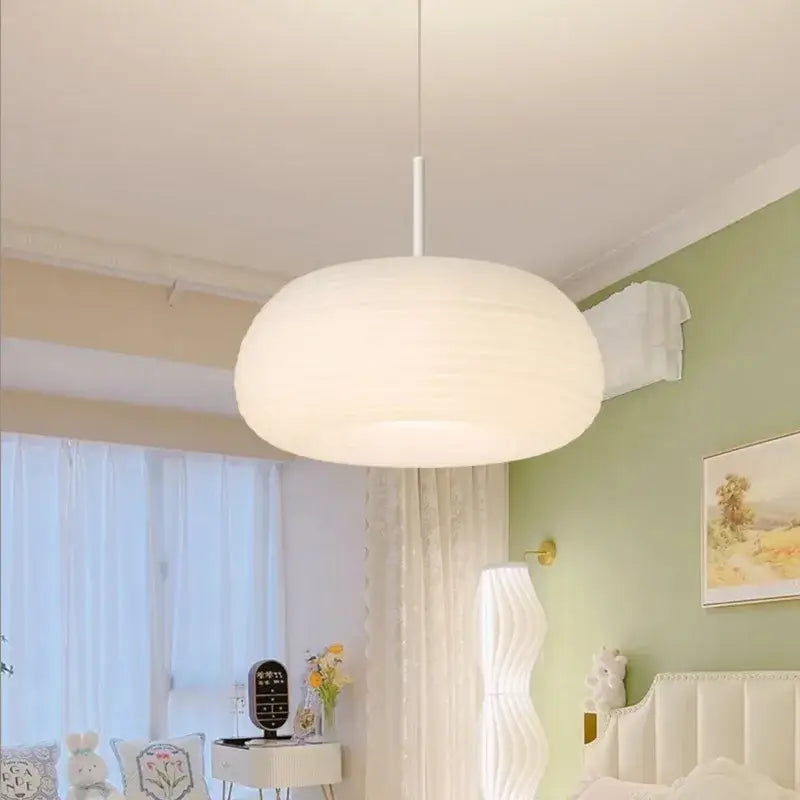 Cream Paper Pendant Light