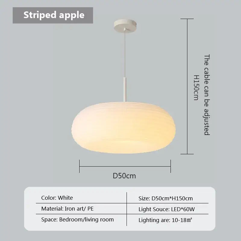 Cream Paper Pendant Light
