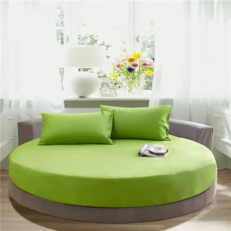Dark Gray Round Bed Sheet