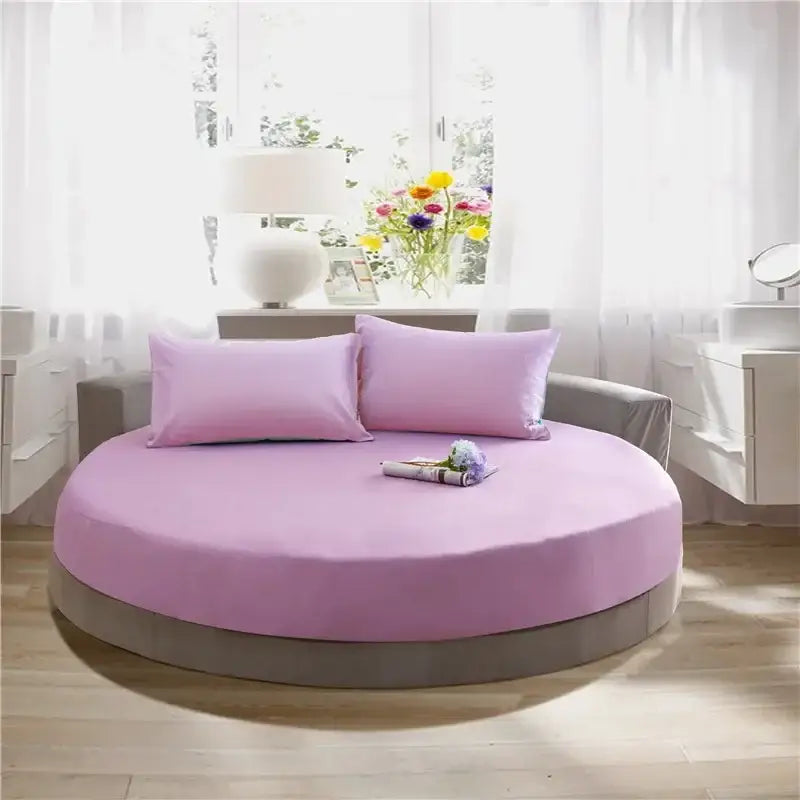 Dark Gray Round Bed Sheet