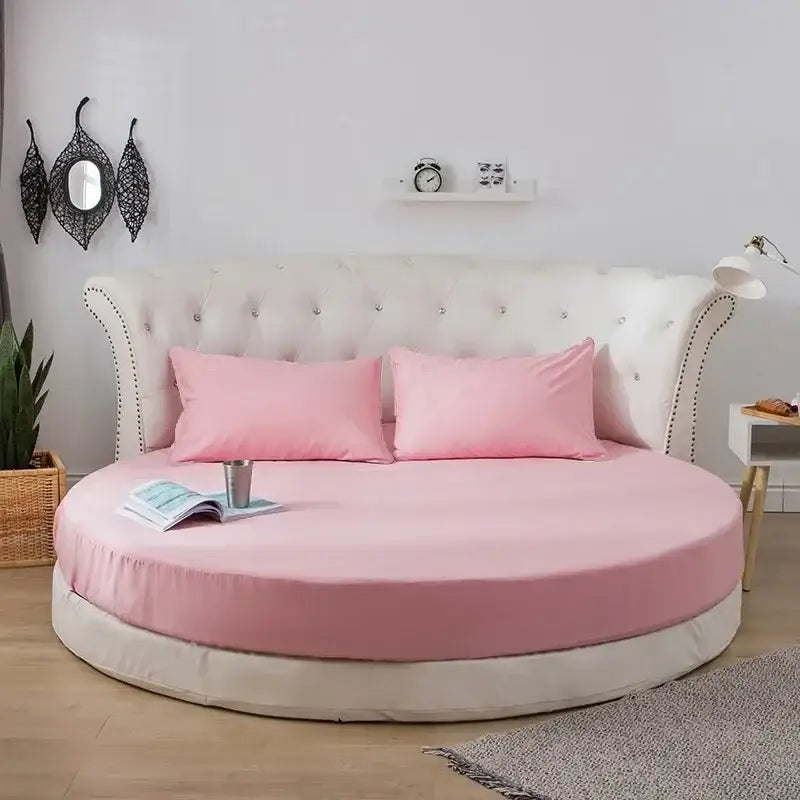 Dark Gray Round Bed Sheet
