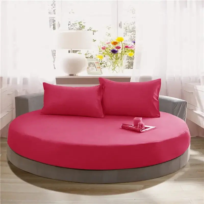 Dark Gray Round Bed Sheet