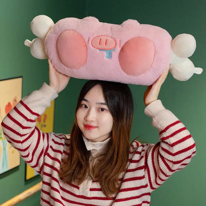 Pink Plush Pork Doll Pillow