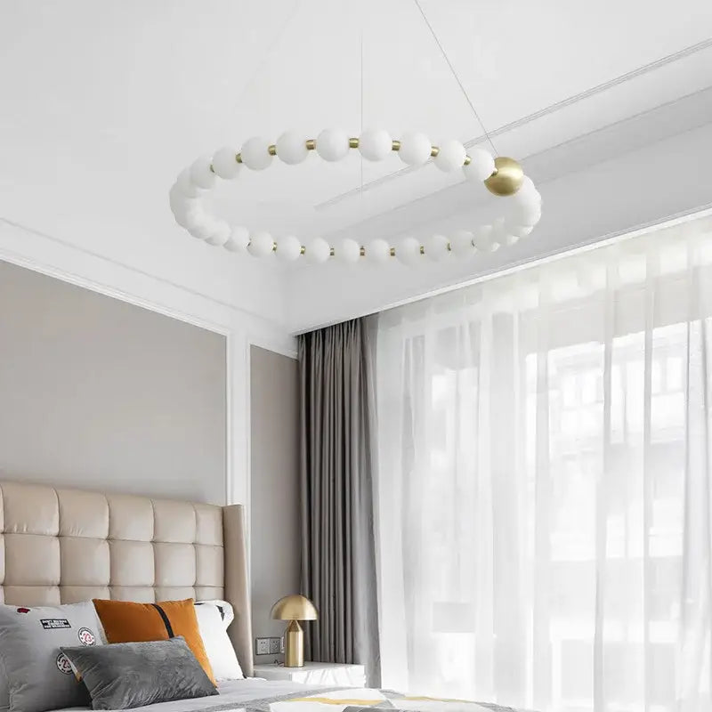 Brass Spiral LED Chandelier