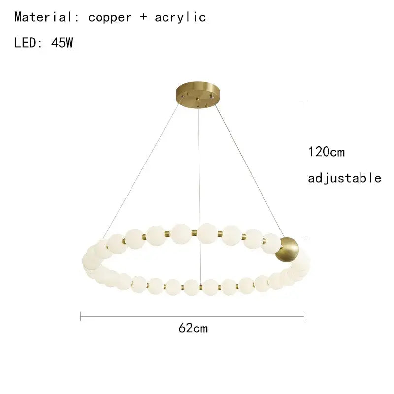 Brass Spiral LED Chandelier