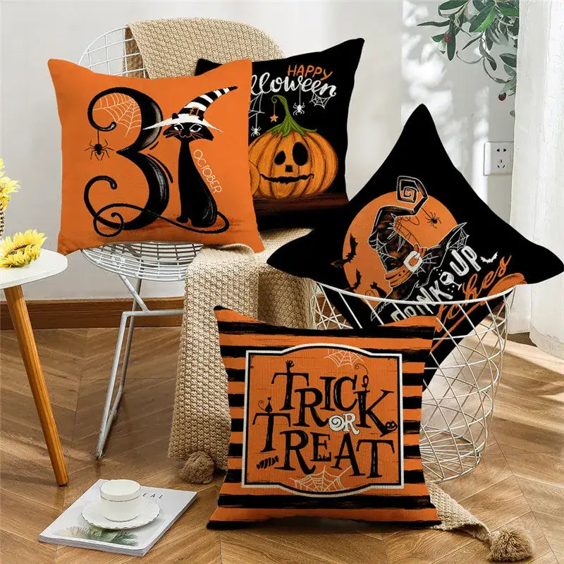 Linen Pumpkin Cushion Covers