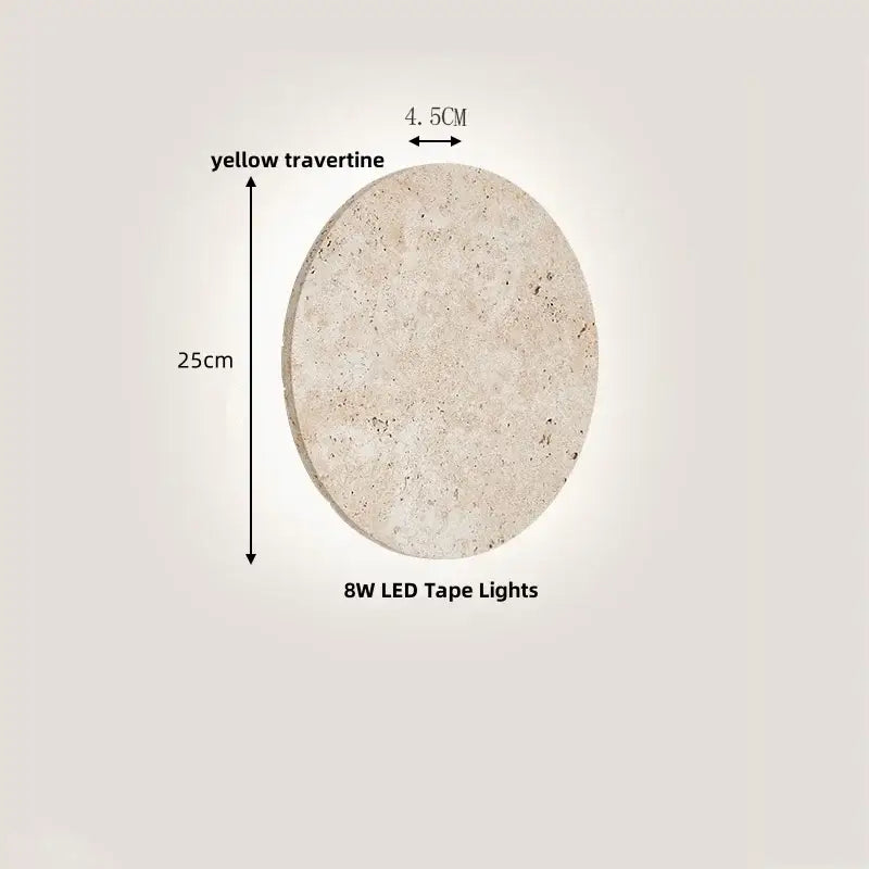 Yellow Travertine Wall Sconce Stone Material