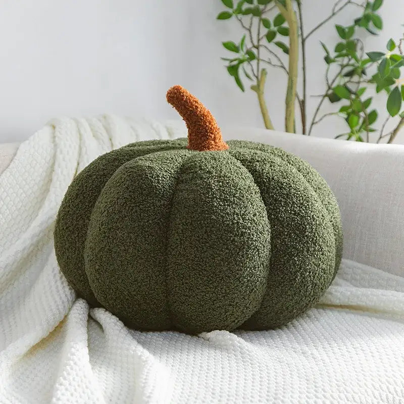 Pumpkin Fleece Throw Pillow