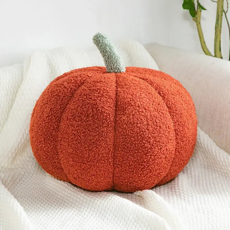 Pumpkin Fleece Throw Pillow